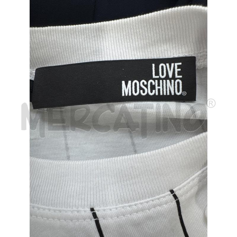 T SHIRT D LOVE MOSCHINO BIANCA SCRITTA ROSSA | Mercatino dell'Usato Roma torrevecchia 3