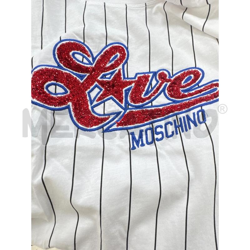 T SHIRT D LOVE MOSCHINO BIANCA SCRITTA ROSSA | Mercatino dell'Usato Roma torrevecchia 4