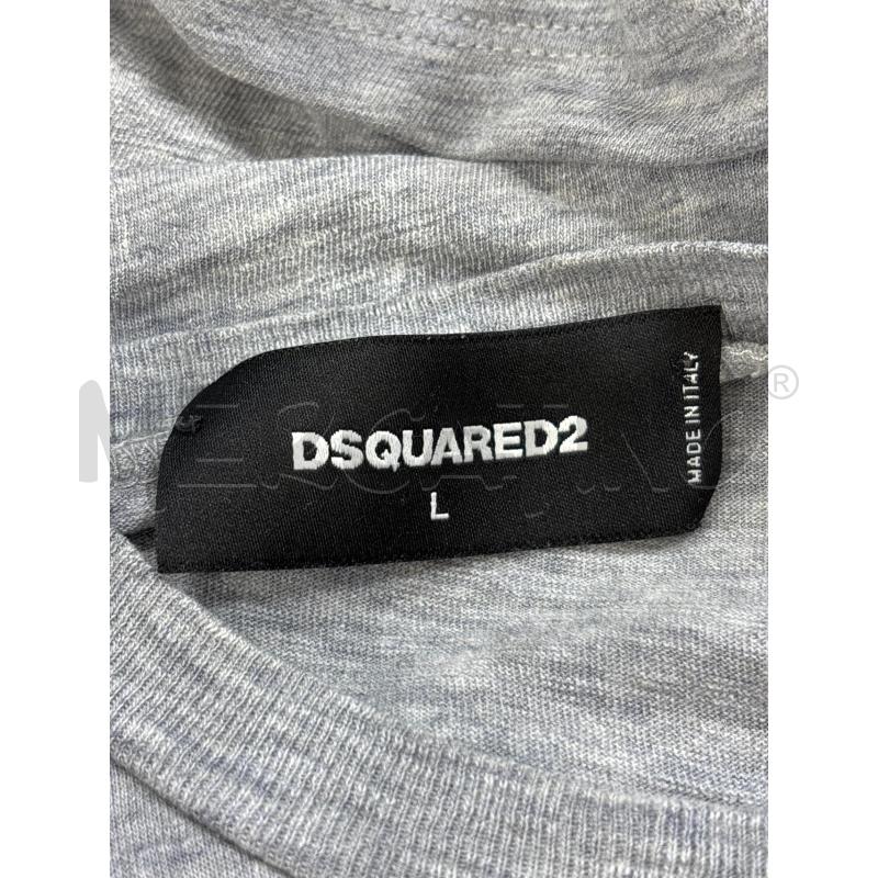 T SHIRT U DSQUARED2 GRIGIA SCRITTA BLU | Mercatino dell'Usato Roma torrevecchia 4