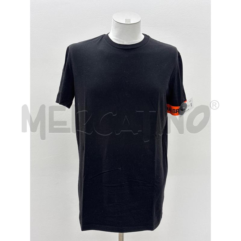 T SHIRT U DSQUARED2 NERA MANICA FASCIA ARANCIONE | Mercatino dell'Usato Roma torrevecchia 1