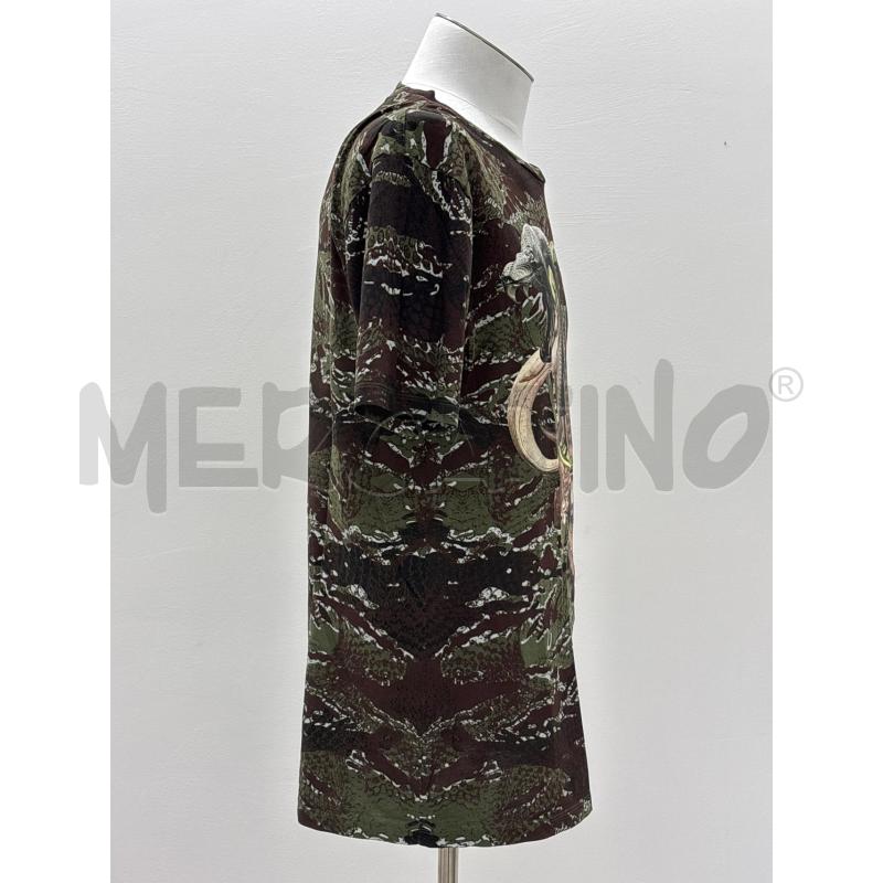 T SHIRT U MARCELO BURLON MARRONE VERDE TESCHIO SERPENTI | Mercatino dell'Usato Roma torrevecchia 2