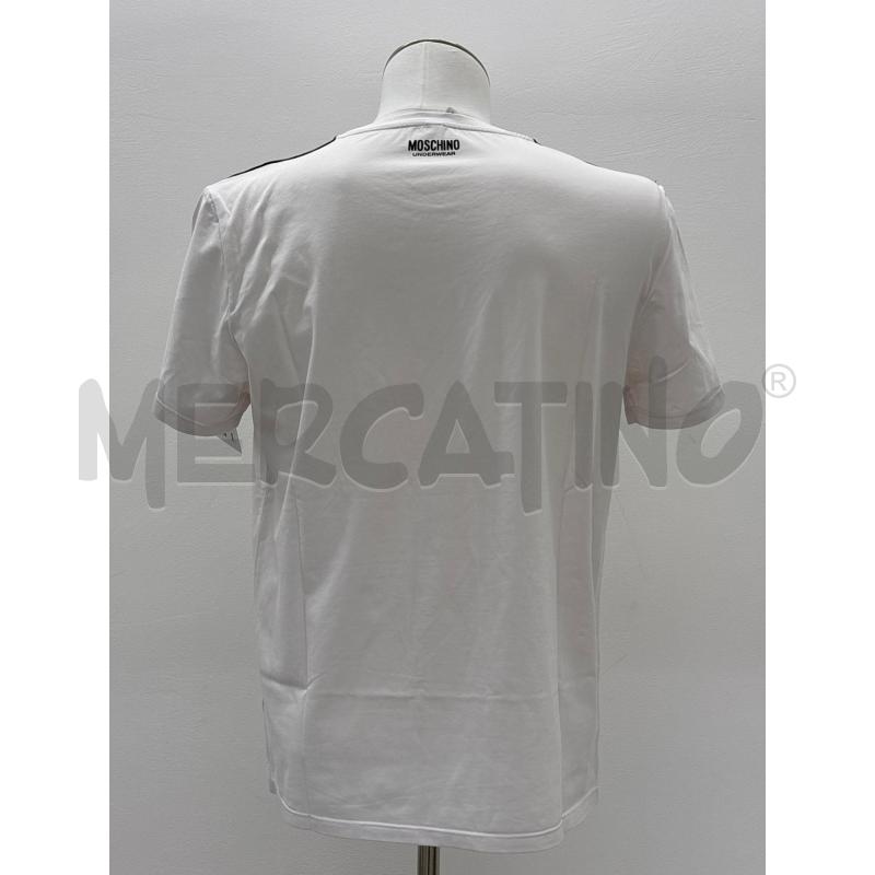 T SHIRT U MOSCHINO UNDERWEAR BIANCA FASCIA NERA SPALL | Mercatino dell'Usato Roma torrevecchia 3