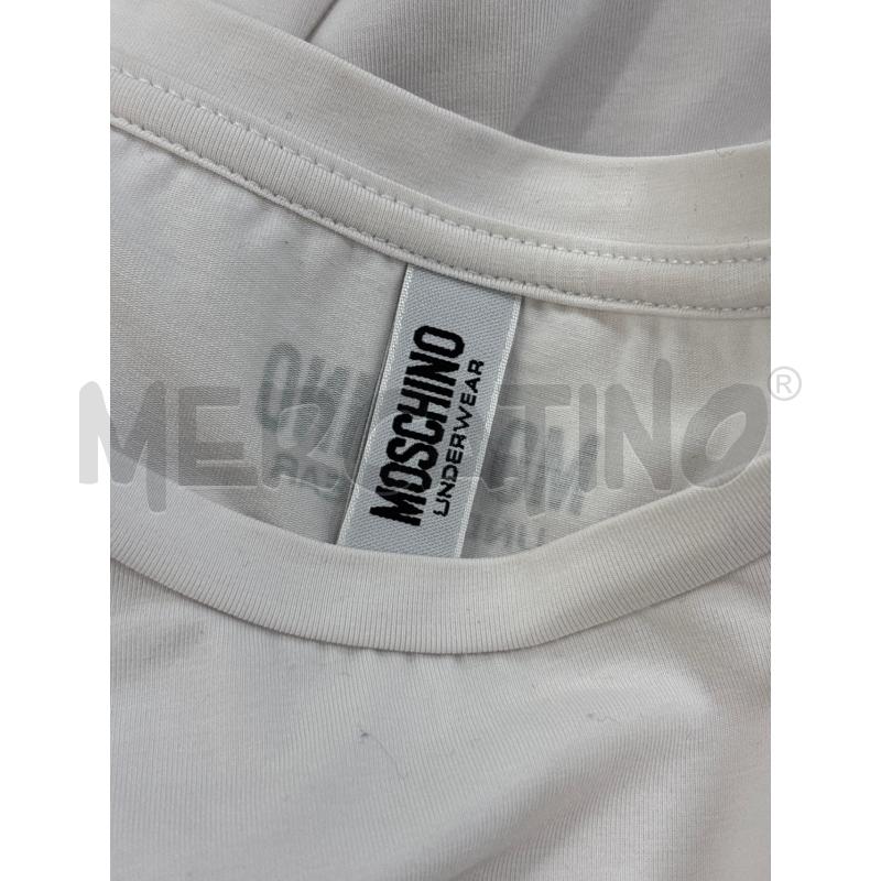 T SHIRT U MOSCHINO UNDERWEAR BIANCA FASCIA NERA SPALL | Mercatino dell'Usato Roma torrevecchia 4