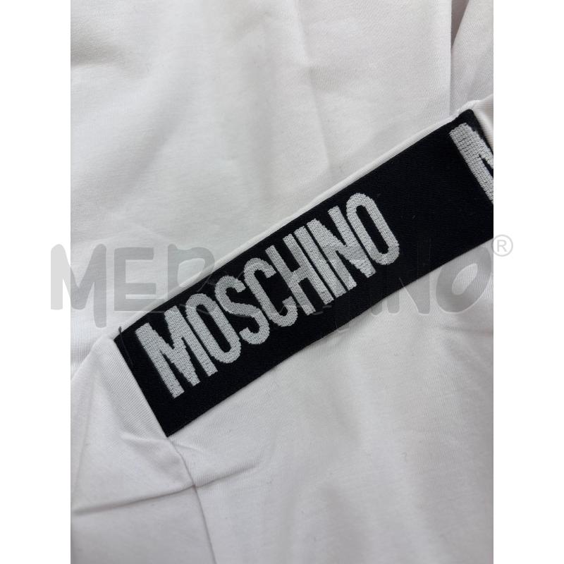 T SHIRT U MOSCHINO UNDERWEAR BIANCA FASCIA NERA SPALL | Mercatino dell'Usato Roma torrevecchia 5