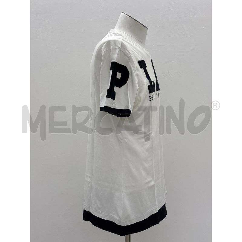 T SHIRT U PHILIP PLEIN BIANCA LOGO NERO | Mercatino dell'Usato Roma torrevecchia 2