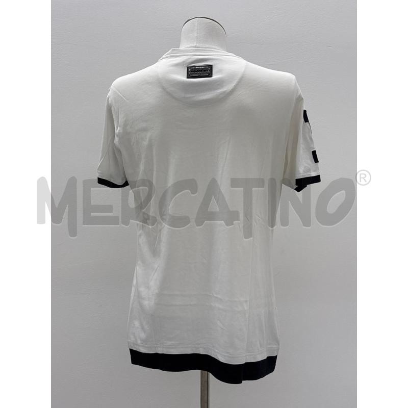 T SHIRT U PHILIP PLEIN BIANCA LOGO NERO | Mercatino dell'Usato Roma torrevecchia 3