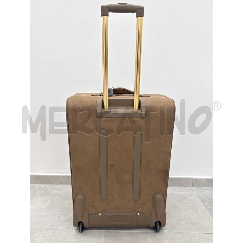 VALIGIA MARIO VALENTINO MARRONE ALCANTARA | Mercatino dell'Usato Roma torrevecchia 2