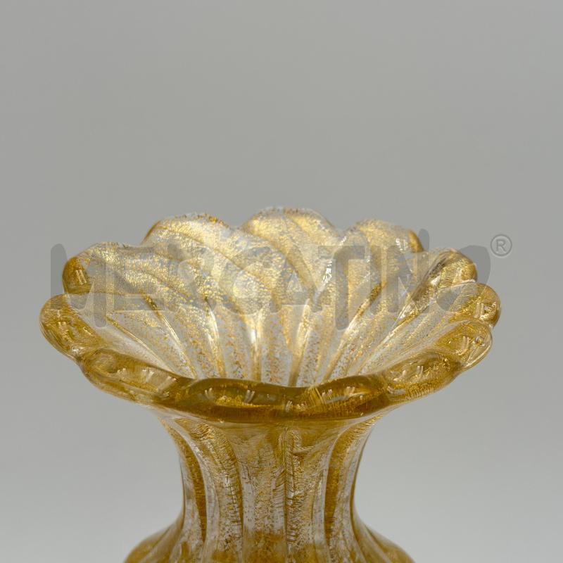 VASO BAROVIER TOSO FOGLIA ORO MURANO CREPA | Mercatino dell'Usato Roma torrevecchia 2
