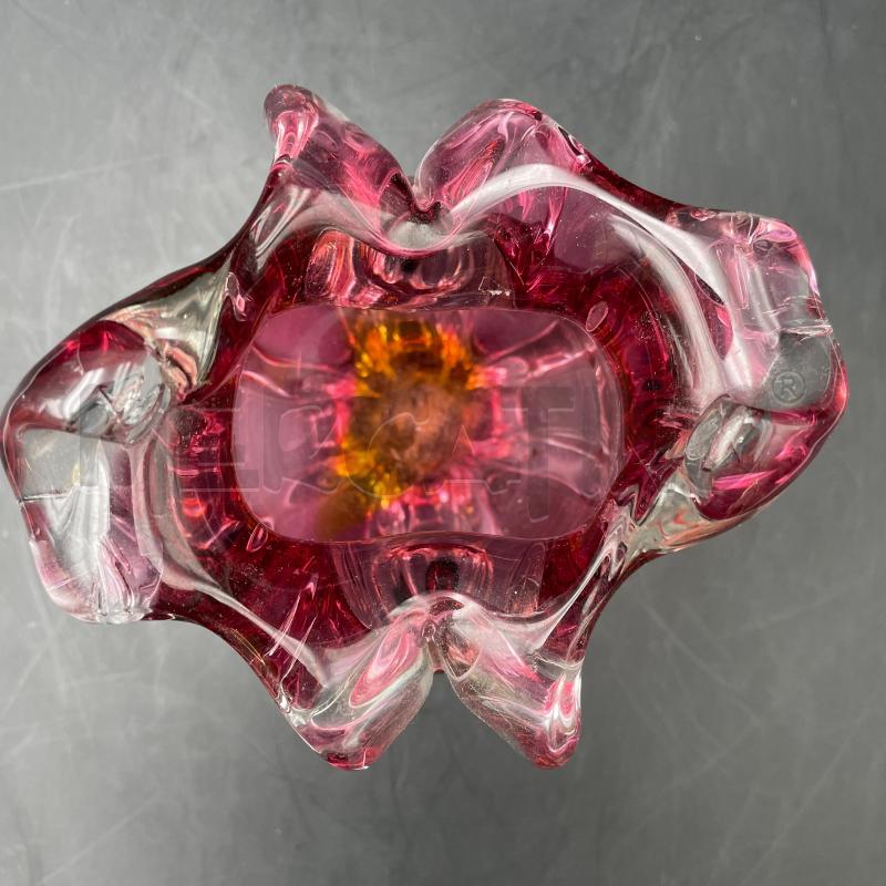 VASO VETRO SOMMERSO ROSA | Mercatino dell'Usato Roma torrevecchia 2