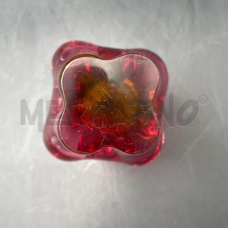 VASO VETRO SOMMERSO ROSA | Mercatino dell'Usato Roma torrevecchia 4