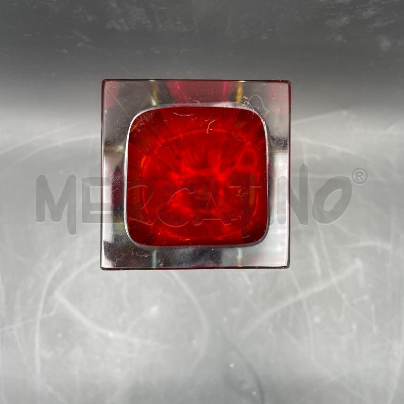 VASO VETRO SOMMERSO ROSSO PICCOLA SBECCATURA | Mercatino dell'Usato Roma torrevecchia 2