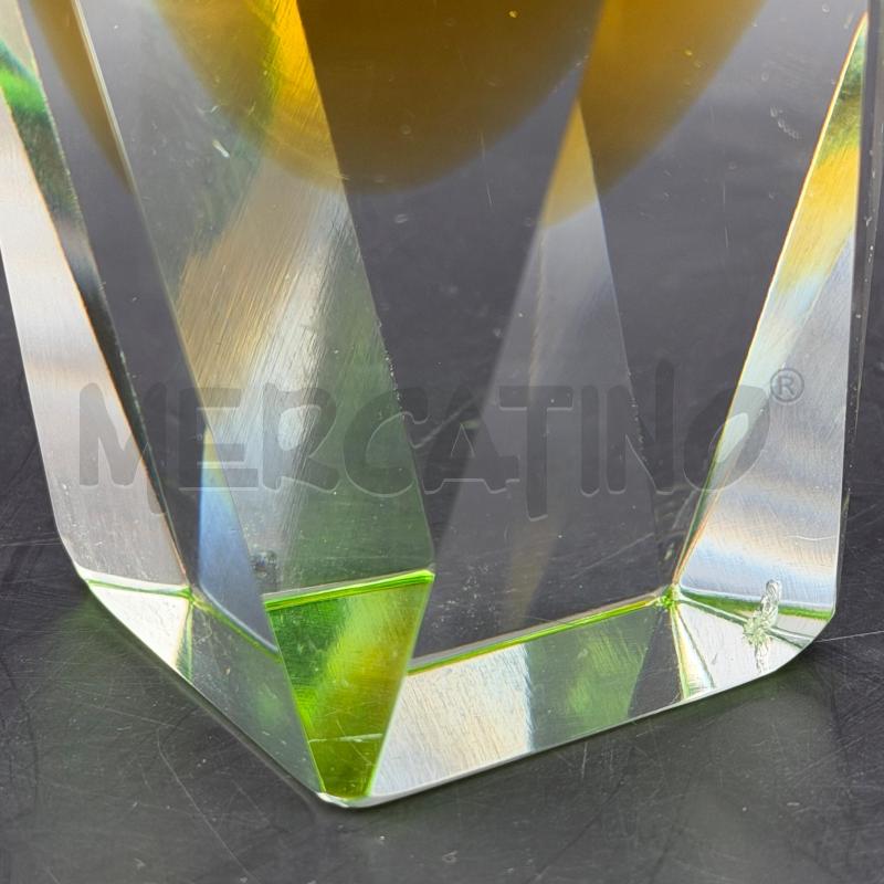 VASO VETRO SOMMERSO VERDE PICCOLA SBECCATURA | Mercatino dell'Usato Roma torrevecchia 3