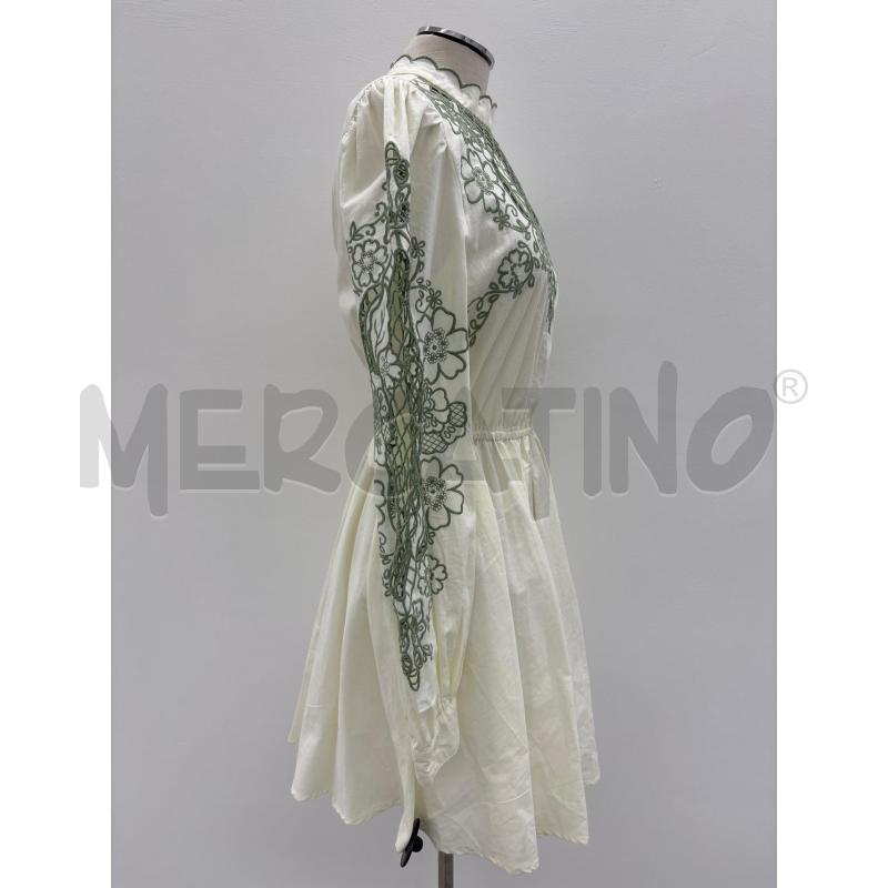 VESTITO ASOS DESIGN BIANCO RICAMI VERDI | Mercatino dell'Usato Roma torrevecchia 2