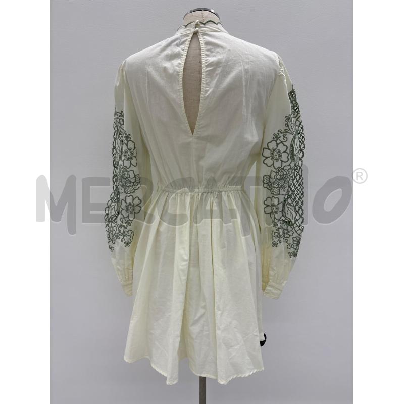 VESTITO ASOS DESIGN BIANCO RICAMI VERDI | Mercatino dell'Usato Roma torrevecchia 3