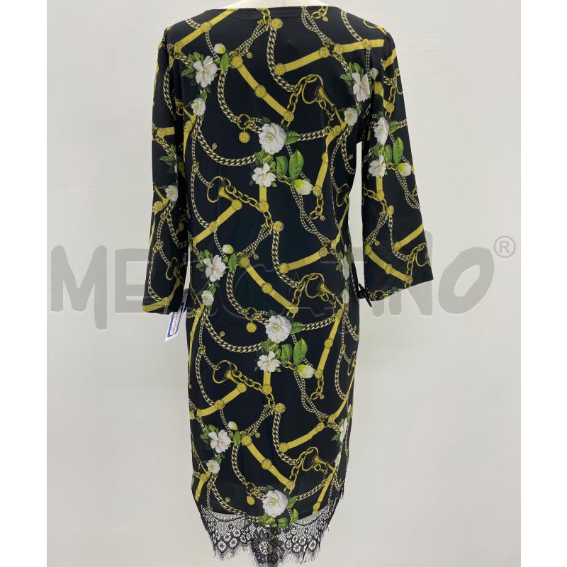 VESTITO DONNA LIUJO NERO MOTIVO CATENE FIORI | Mercatino dell'Usato Roma torrevecchia 1