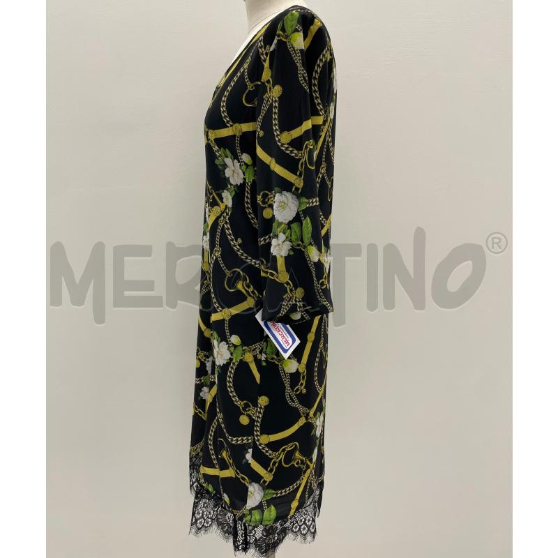 VESTITO DONNA LIUJO NERO MOTIVO CATENE FIORI | Mercatino dell'Usato Roma torrevecchia 2