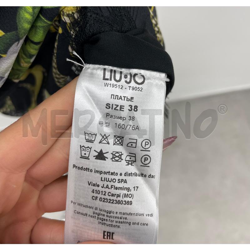 VESTITO DONNA LIUJO NERO MOTIVO CATENE FIORI | Mercatino dell'Usato Roma torrevecchia 4