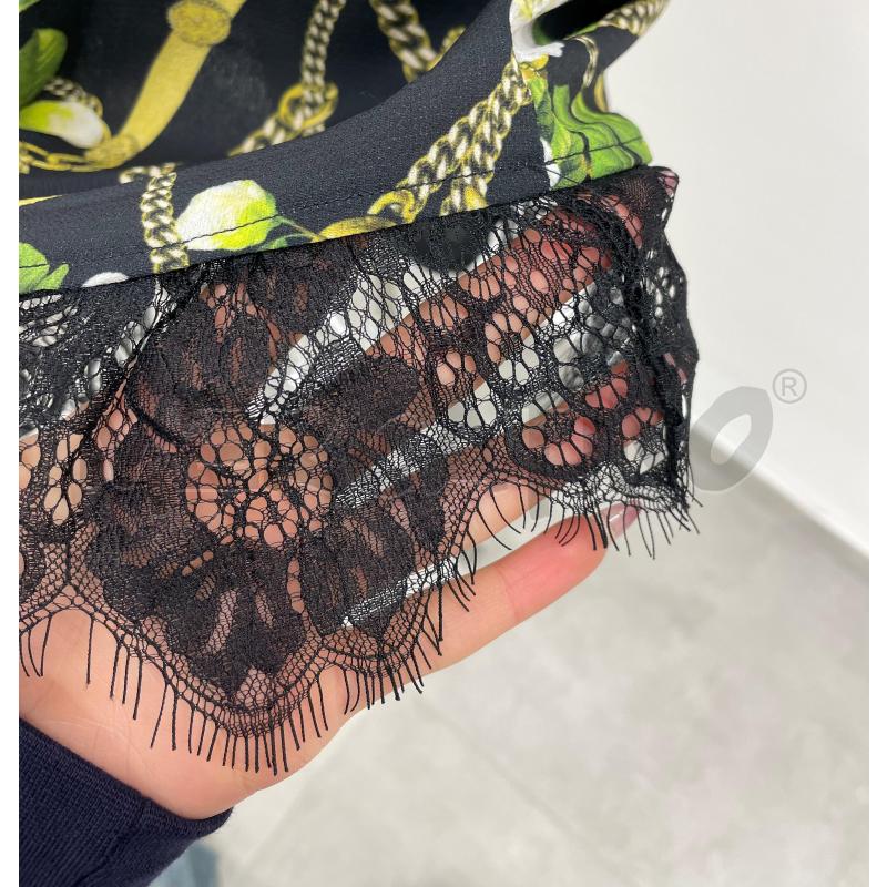 VESTITO DONNA LIUJO NERO MOTIVO CATENE FIORI | Mercatino dell'Usato Roma torrevecchia 5