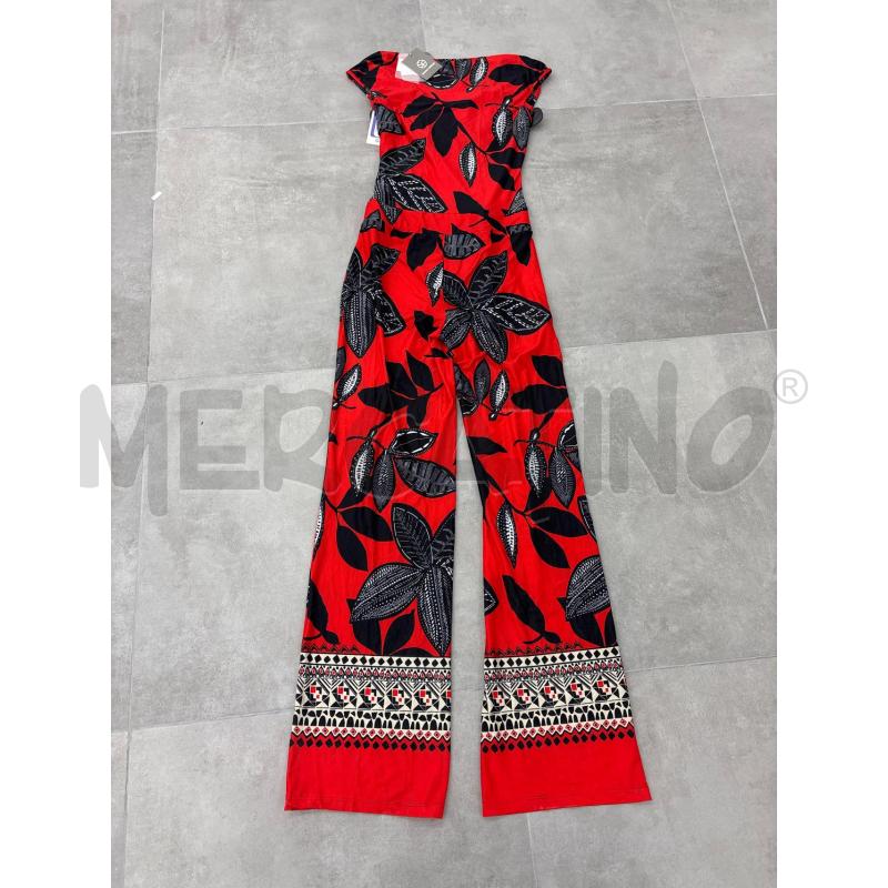 VESTITO DONNA SANDRO FERRONE ROSSO FOGLIE NERE | Mercatino dell'Usato Roma torrevecchia 2