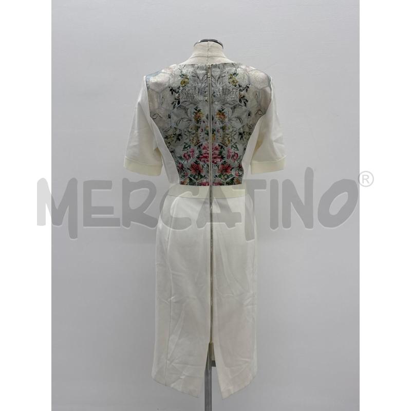 VESTITO DONNA TED BAKER AVORIO E LAMINATO | Mercatino dell'Usato Roma torrevecchia 3