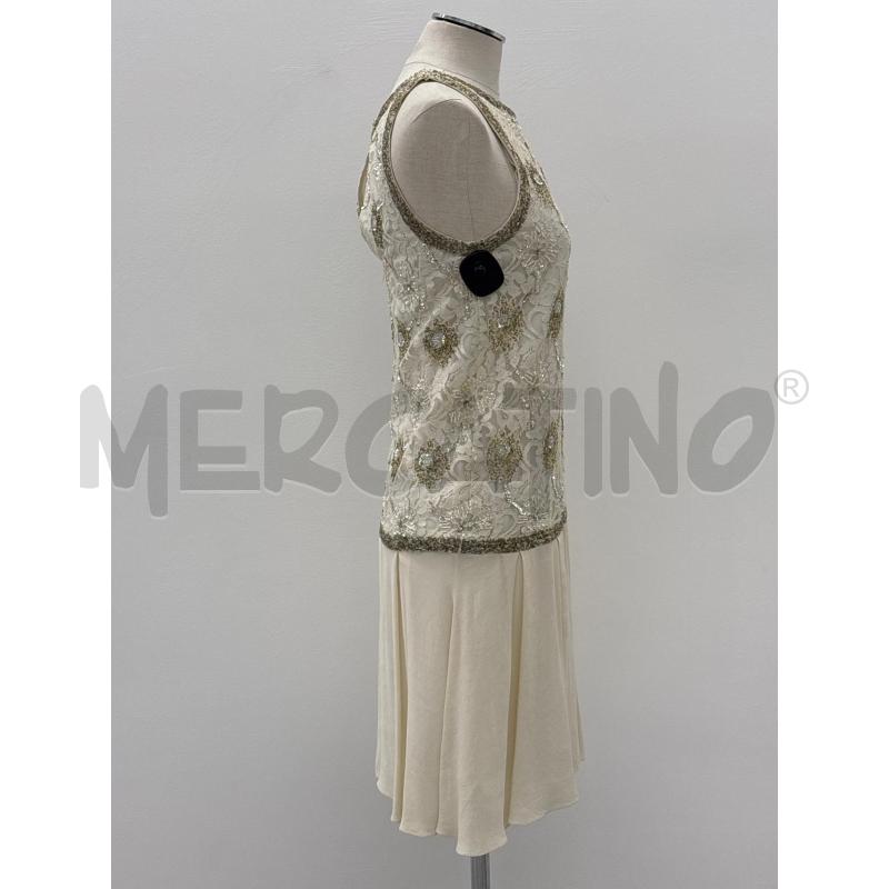 VESTITO DONNA TWINSET AVORIO CON PERLINE | Mercatino dell'Usato Roma torrevecchia 2