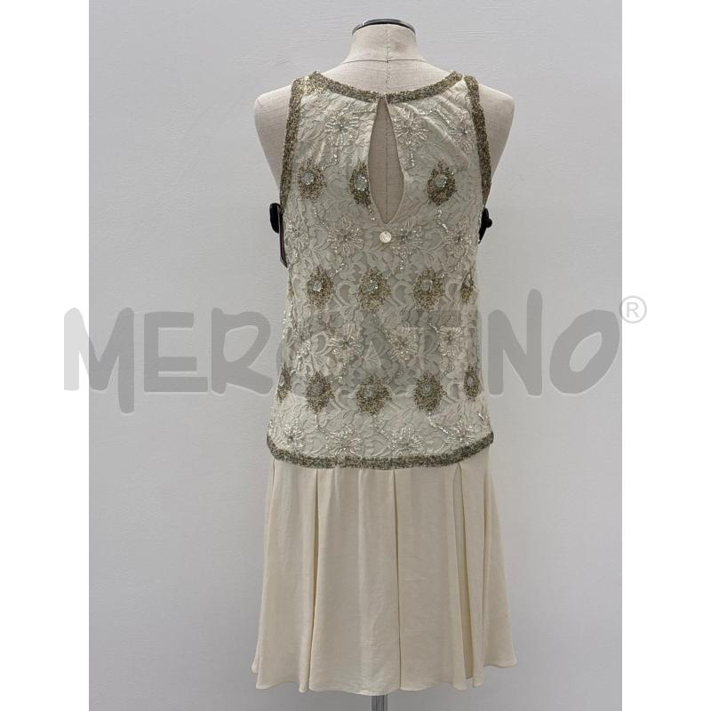 VESTITO DONNA TWINSET AVORIO CON PERLINE | Mercatino dell'Usato Roma torrevecchia 3