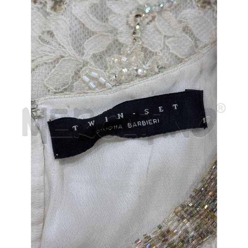 VESTITO DONNA TWINSET AVORIO CON PERLINE | Mercatino dell'Usato Roma torrevecchia 4
