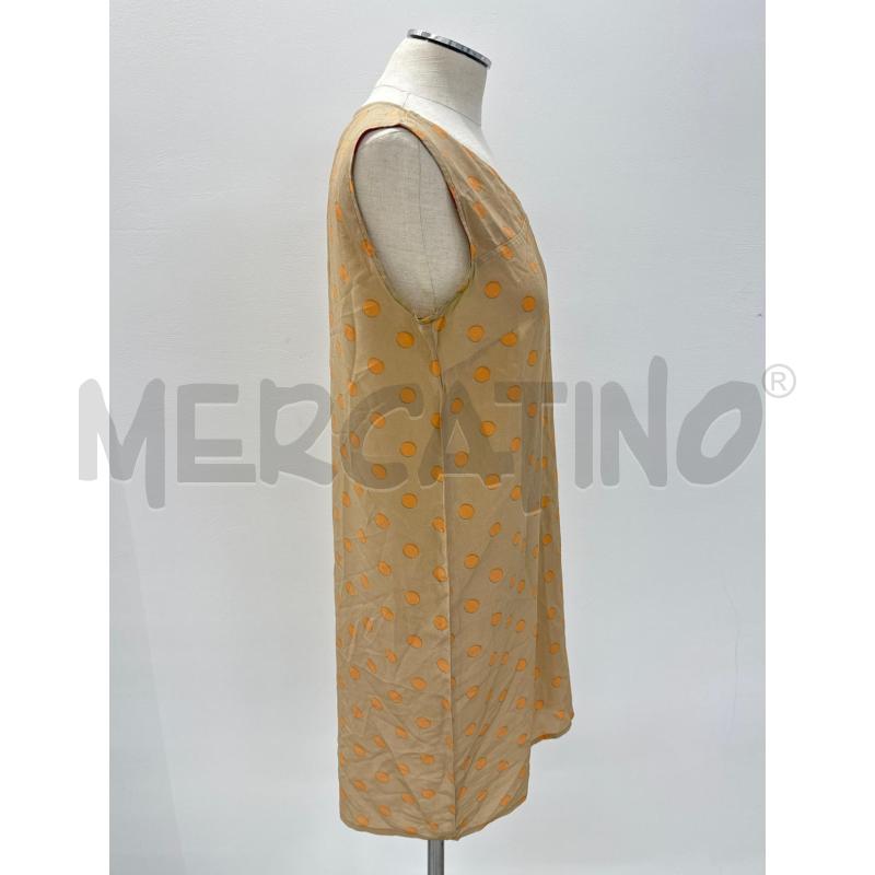 VESTITO D ATTIC AND BARN MARRONE PALLINI ARANCIONI SETA | Mercatino dell'Usato Roma torrevecchia 2