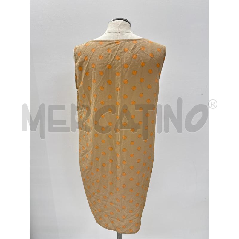 VESTITO D ATTIC AND BARN MARRONE PALLINI ARANCIONI SETA | Mercatino dell'Usato Roma torrevecchia 3