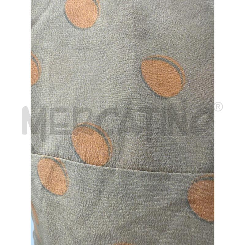 VESTITO D ATTIC AND BARN MARRONE PALLINI ARANCIONI SETA | Mercatino dell'Usato Roma torrevecchia 5