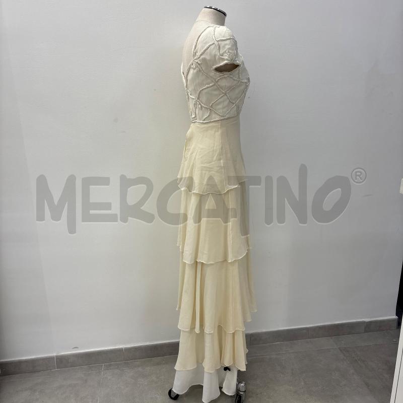 VESTITO D BIANCO SETA TOP RICAMI PERLINE  | Mercatino dell'Usato Roma torrevecchia 2