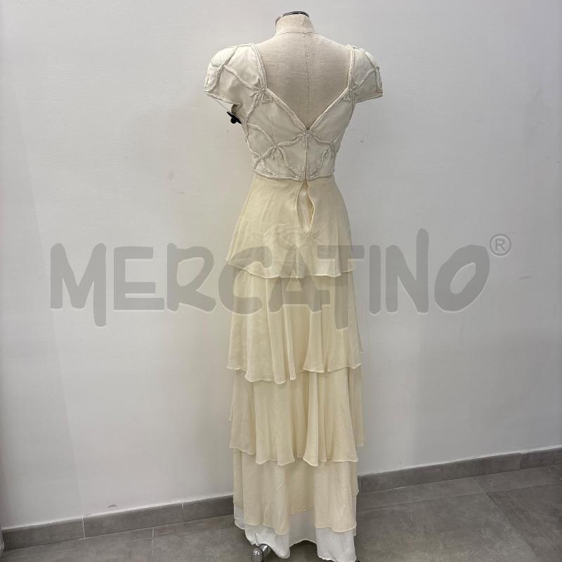 VESTITO D BIANCO SETA TOP RICAMI PERLINE  | Mercatino dell'Usato Roma torrevecchia 3