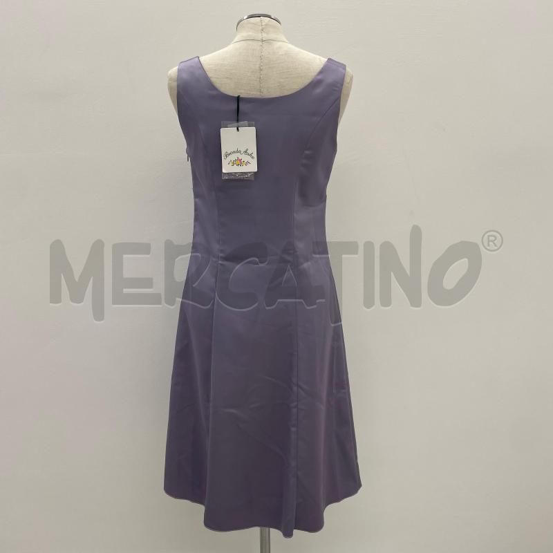 VESTITO D BRENDA ASHE VIOLA SCOLLO PERLINE | Mercatino dell'Usato Roma torrevecchia 3