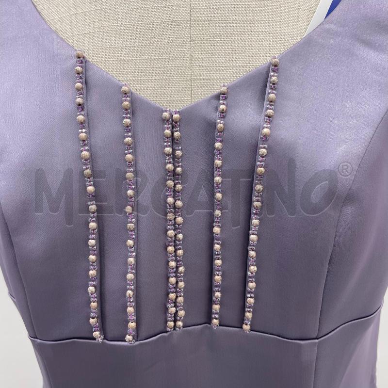 VESTITO D BRENDA ASHE VIOLA SCOLLO PERLINE | Mercatino dell'Usato Roma torrevecchia 5