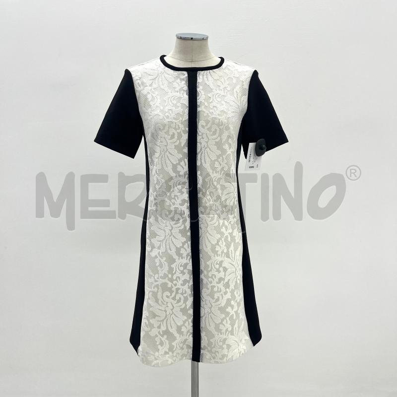 VESTITO D DIFFUSIONE TESSILE NERO BIANCO PIZZO | Mercatino dell'Usato Roma torrevecchia 1