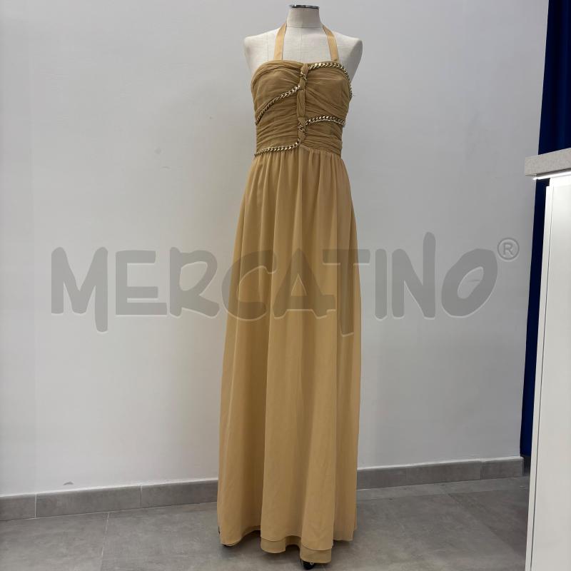 VESTITO D ELISABETTA FRANCHI BEIGE LUNGO CATENA | Mercatino dell'Usato Roma torrevecchia 1