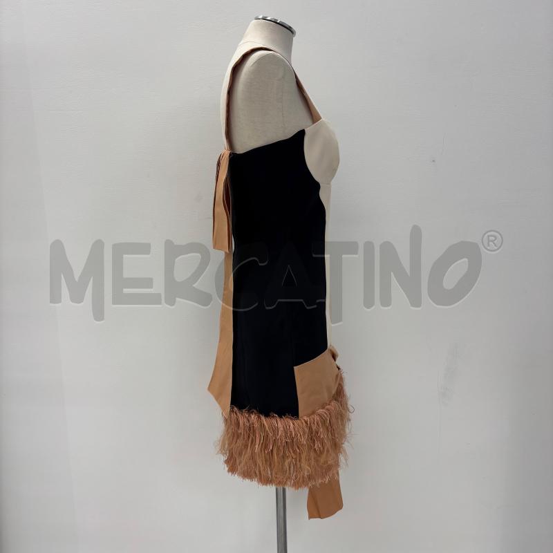 VESTITO D ELISABETTA FRANCHI BEIGE NERO FRANGE ROSA | Mercatino dell'Usato Roma torrevecchia 2