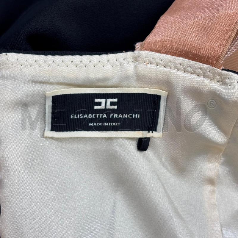 VESTITO D ELISABETTA FRANCHI BEIGE NERO FRANGE ROSA | Mercatino dell'Usato Roma torrevecchia 4