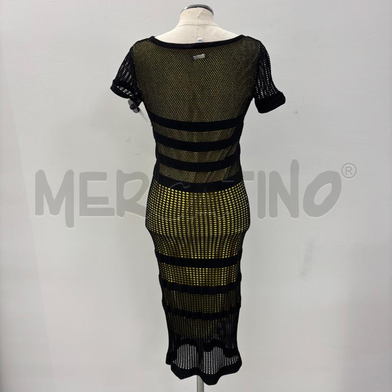 VESTITO D GF FERRE NERO TRAFORATO SOTTO GIALLO | Mercatino dell'Usato Roma torrevecchia 3