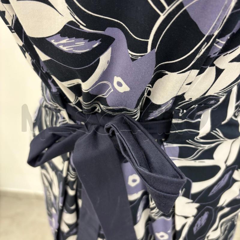 VESTITO D INTREND BLU FANTASIA FOGLIE BIANCHE CELESTI | Mercatino dell'Usato Roma torrevecchia 4