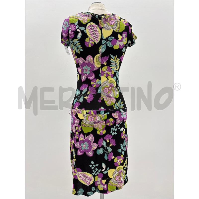 VESTITO D INTREND NERO FIORI VIOLA | Mercatino dell'Usato Roma torrevecchia 3