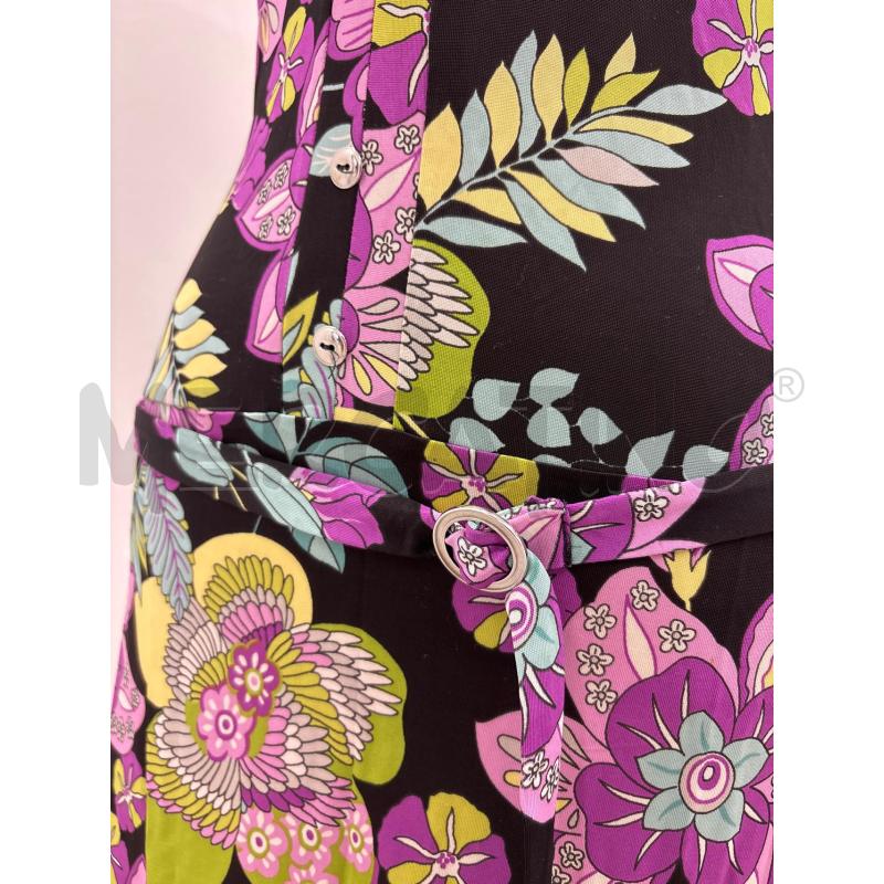 VESTITO D INTREND NERO FIORI VIOLA | Mercatino dell'Usato Roma torrevecchia 4