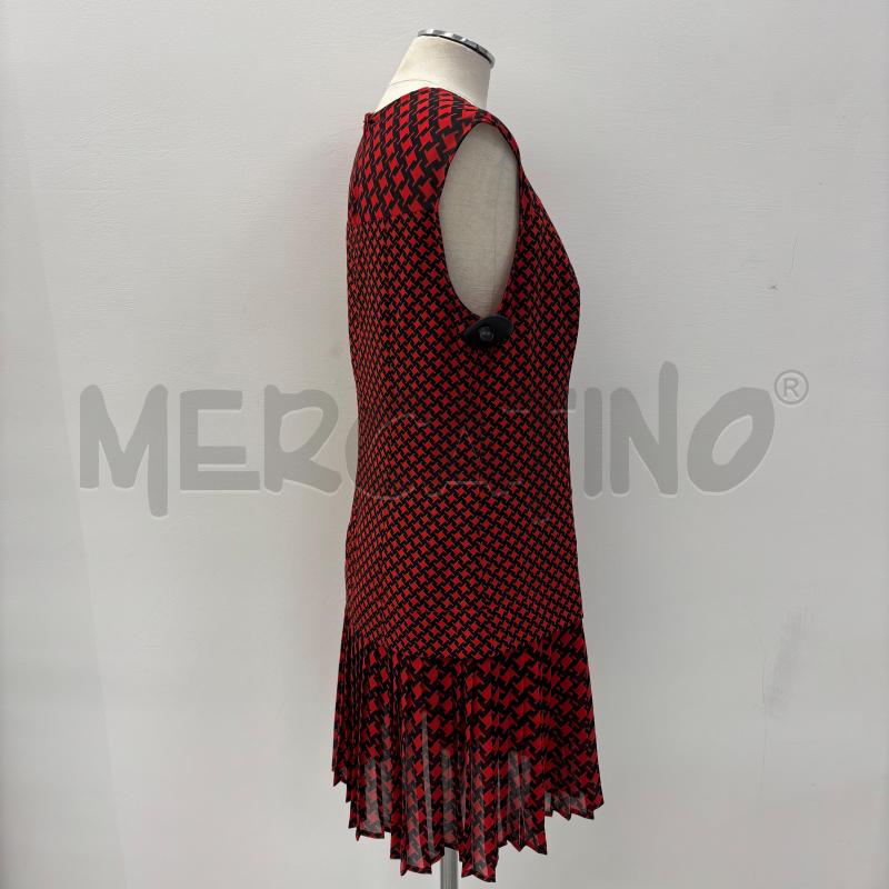 VESTITO D KAREN MILLEN PIED DE POUL ROSSO NERO | Mercatino dell'Usato Roma torrevecchia 2