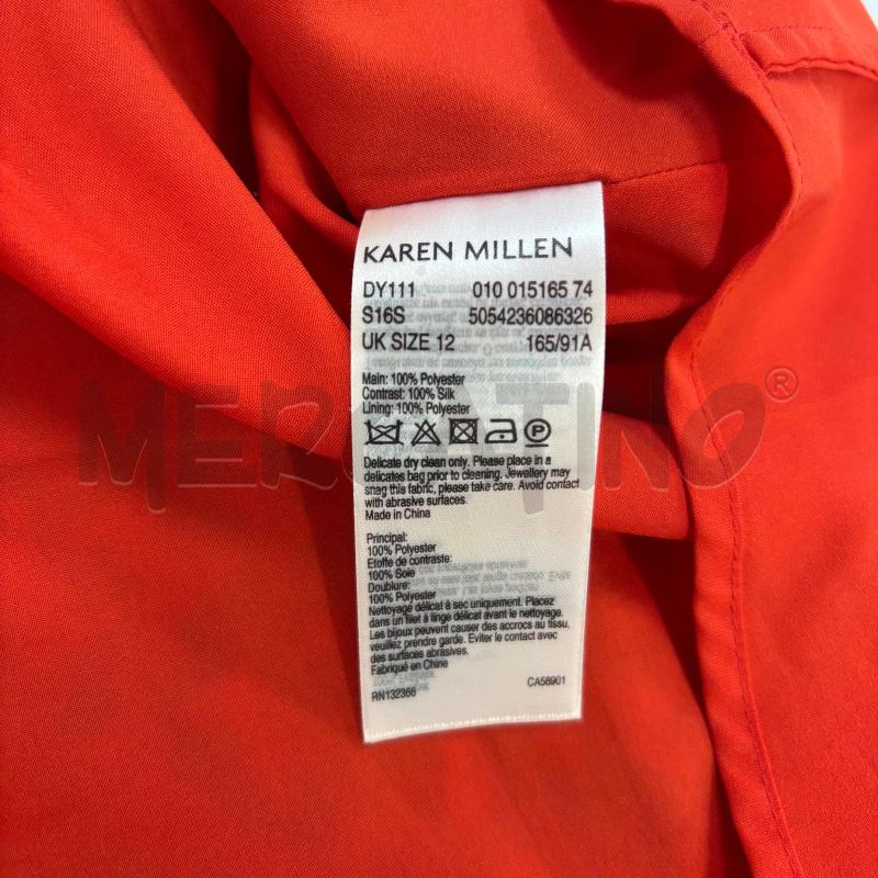 VESTITO D KAREN MILLEN PIED DE POUL ROSSO NERO | Mercatino dell'Usato Roma torrevecchia 5