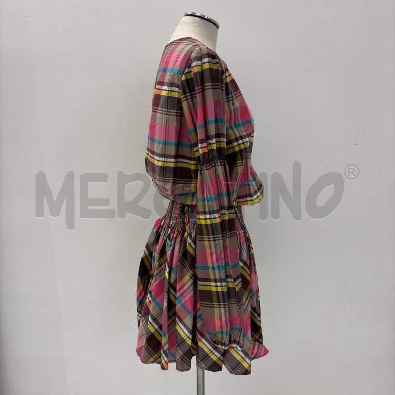 VESTITO D LIUJO CHECK MARRONE ROSA BLU VITA ELASTICO | Mercatino dell'Usato Roma torrevecchia 2