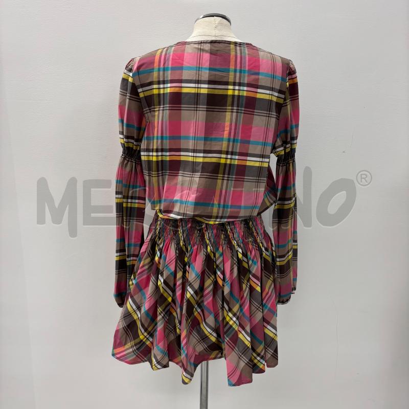 VESTITO D LIUJO CHECK MARRONE ROSA BLU VITA ELASTICO | Mercatino dell'Usato Roma torrevecchia 3
