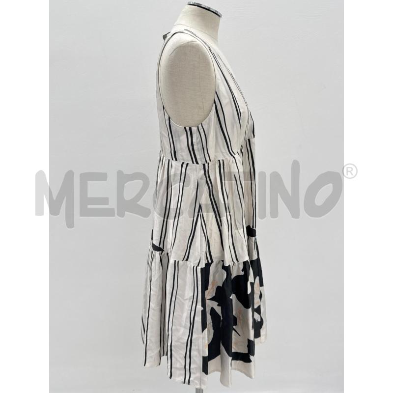 VESTITO D MANILA GRACE BIANCO RIGHE NERE VISCOSA | Mercatino dell'Usato Roma torrevecchia 2