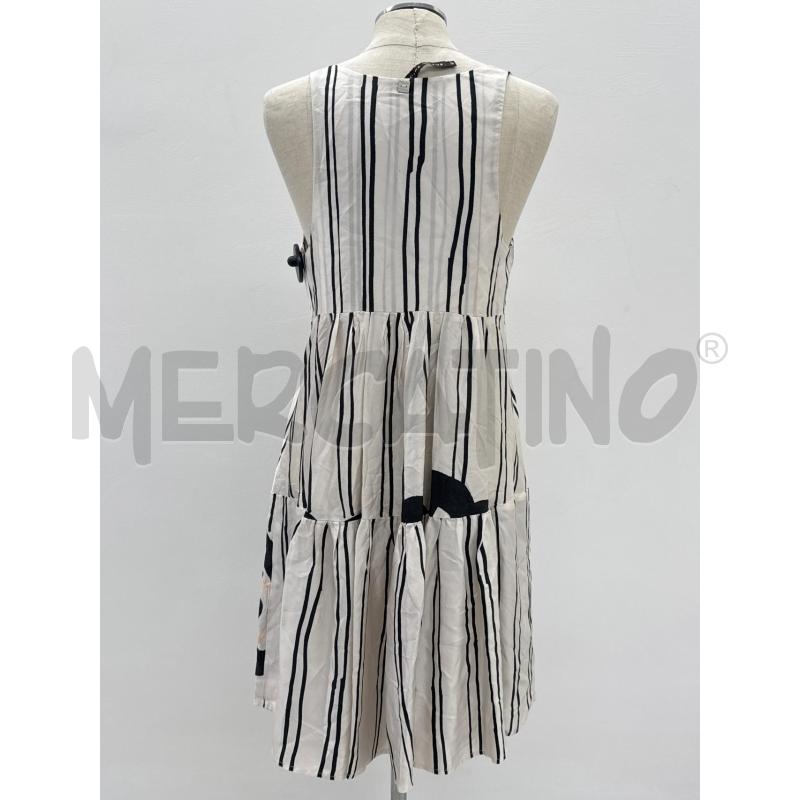 VESTITO D MANILA GRACE BIANCO RIGHE NERE VISCOSA | Mercatino dell'Usato Roma torrevecchia 3