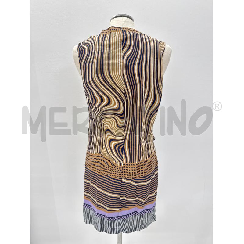 VESTITO D MANILA GRACE MARRONE BLU RIGHE PALLINI | Mercatino dell'Usato Roma torrevecchia 3
