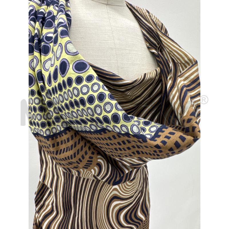 VESTITO D MANILA GRACE MARRONE BLU RIGHE PALLINI | Mercatino dell'Usato Roma torrevecchia 5
